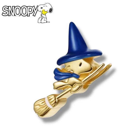 Peanuts Jewelry - Peanuts Woodstock Halloween gold witch charm for Gnoce bracelet